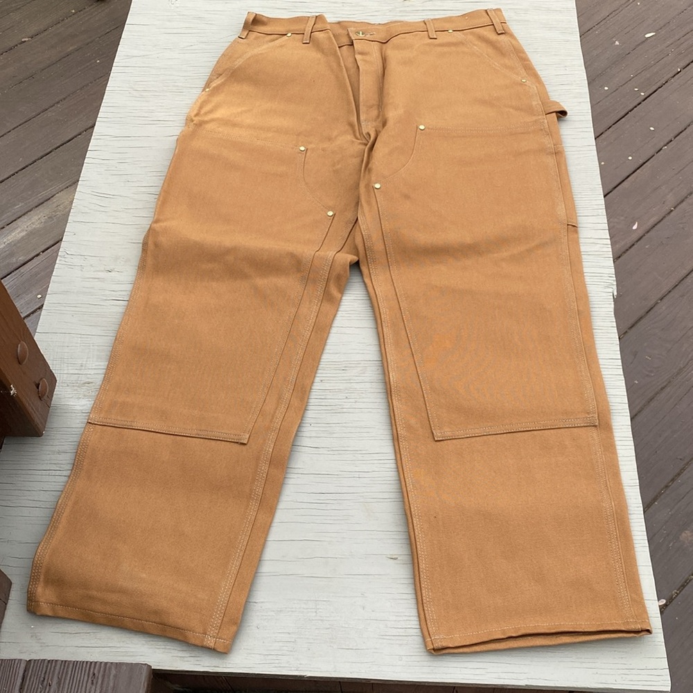 Carhartt Double Knee Pant Mens 38 Fits 38x30 Duck Loose Fit USA Made